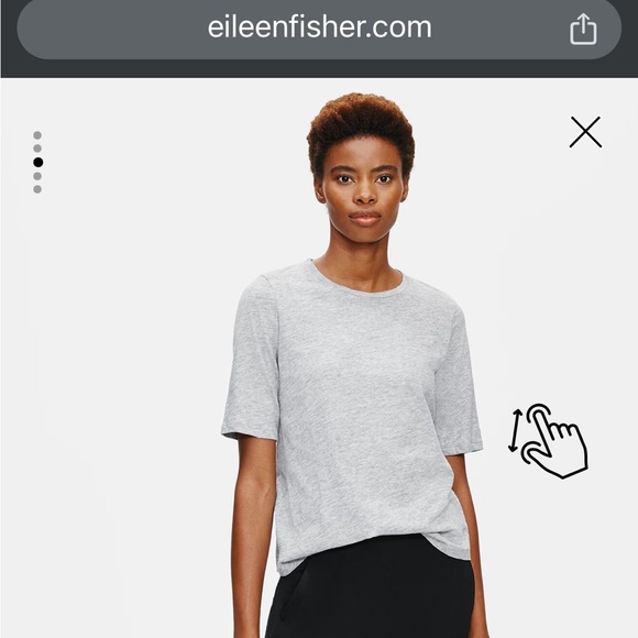 Eileen Fisher Organic Cotton Tee - Picture 4 of 9
